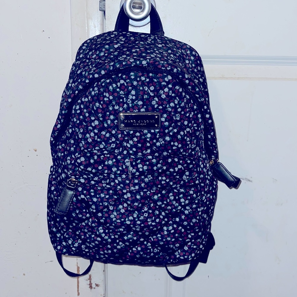 Marc Jacobs Quilted Nylon Blue Backpack Retail